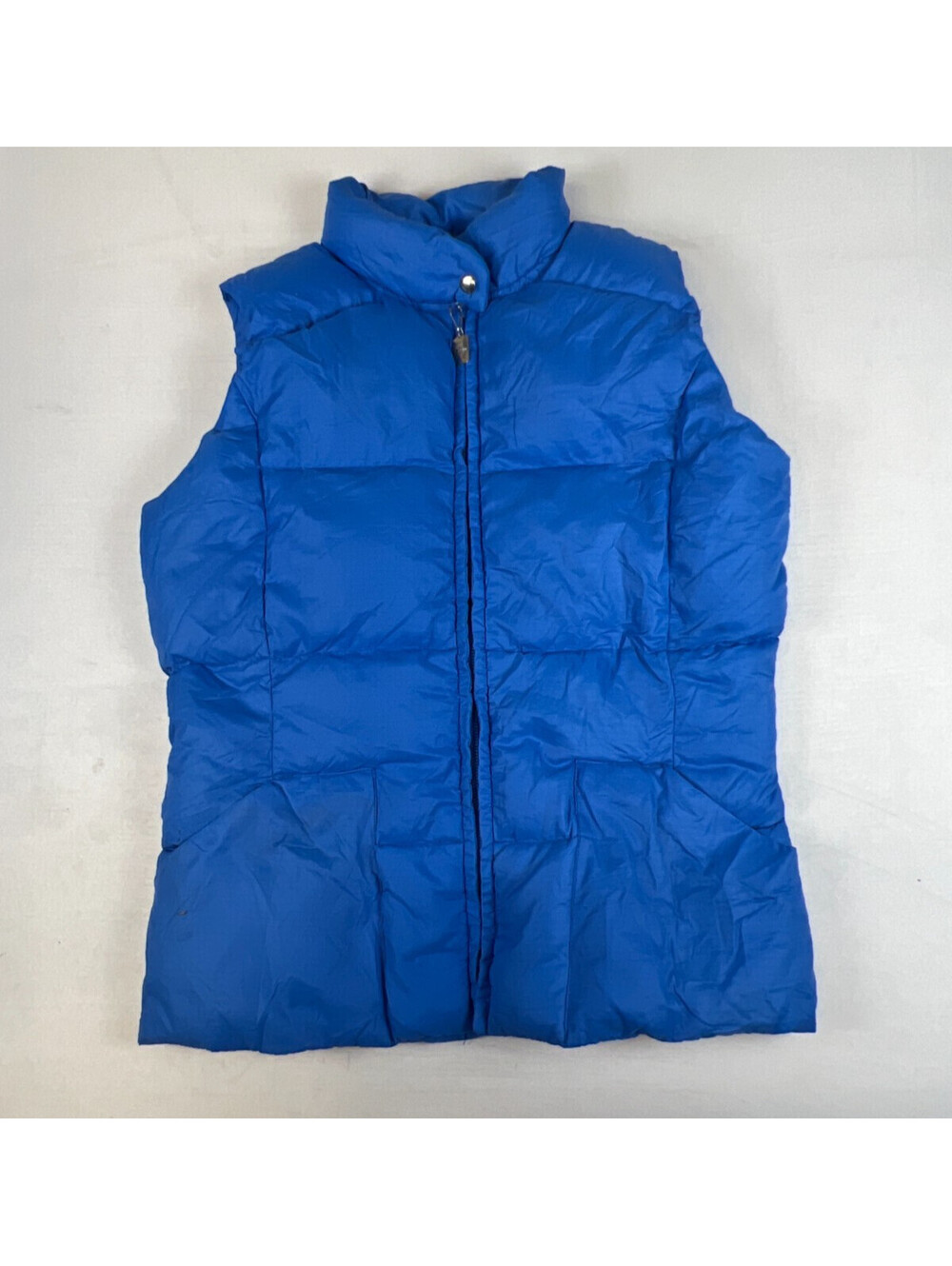Vintage Profile Women's Blue Down Puffer Vest Parka Winter Outerwear